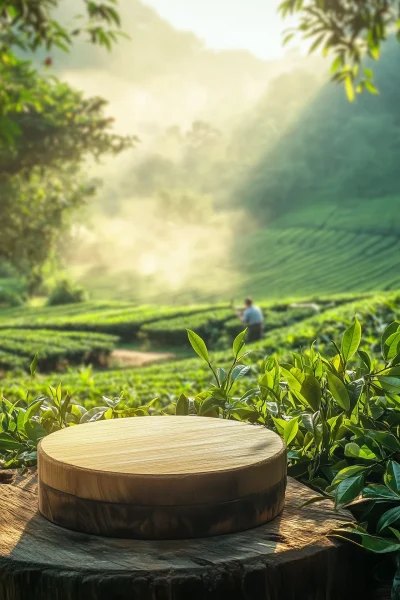 Vibrant Tea Plantation