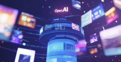 Futuristic AI Tower