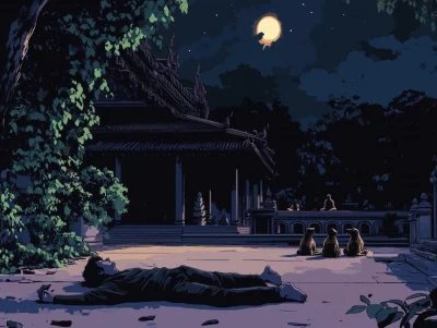 Nighttime at the Temple
