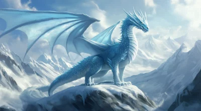 Majestic Ice Dragon