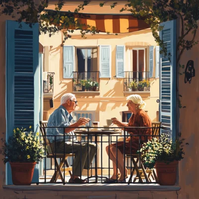 Sunny Balcony in South France