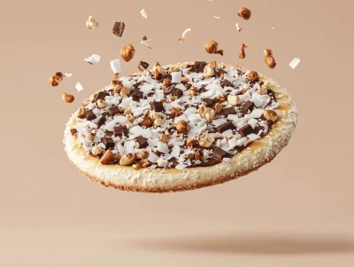 Floating Coconut and Dark Chocolate Pizza