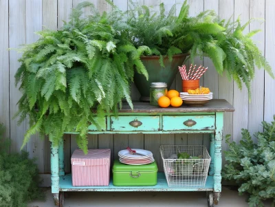 Rustic Outdoor Beverage Station
