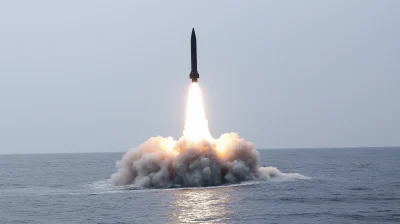 Battle Submarine Launching Missile