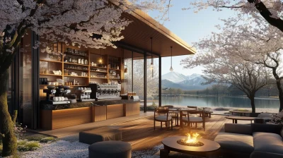 Cozy Spring Cafe