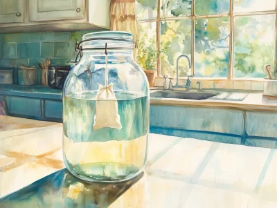 Sunny Kitchen Watercolor