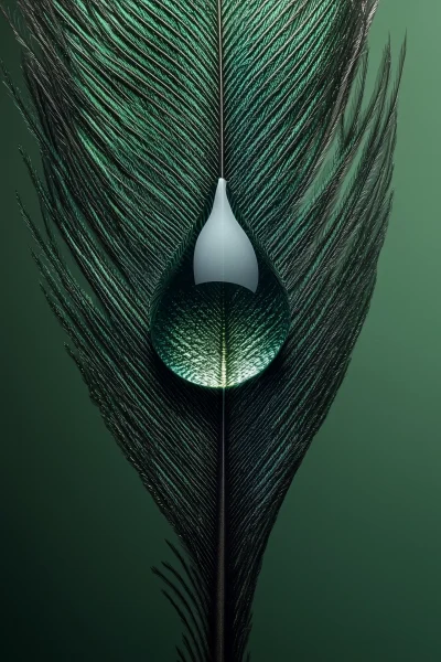 Emerald Peacock Feather