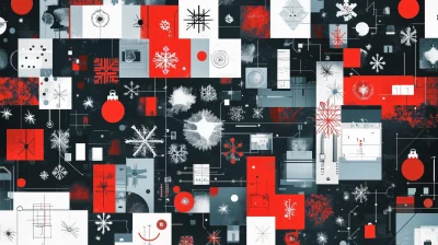 Christmas Mosaic Gift Wrap