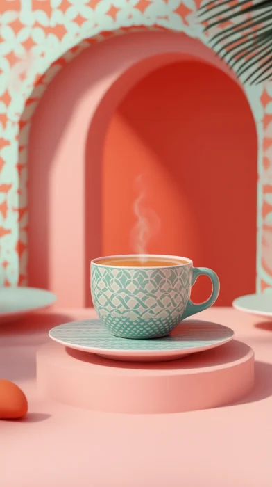 Espresso Cup with Islamic Patterns