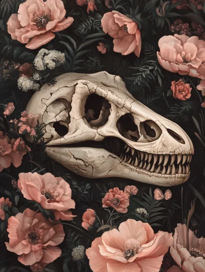 Dinosaur Skull in Bloom