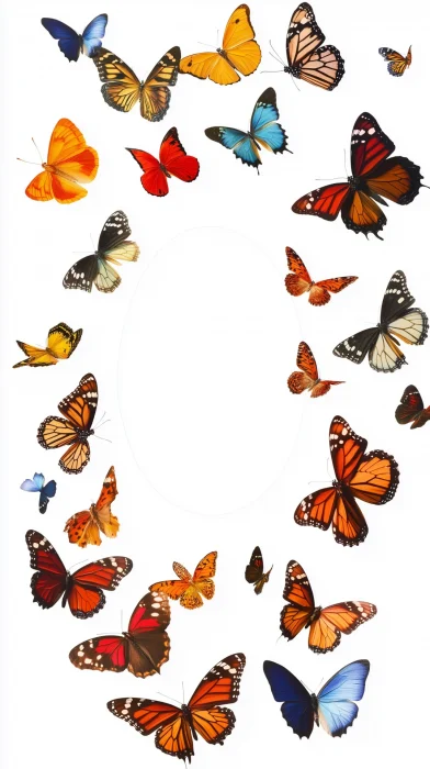 Colorful Butterfly Swarm