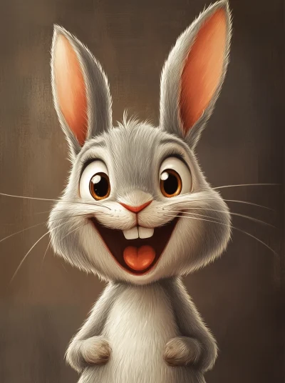 Happy Rabbit Illustration