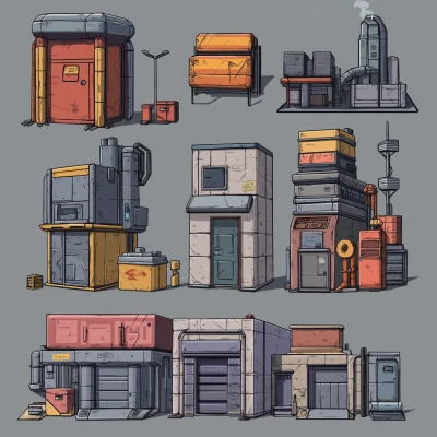 2D City Environment Assets