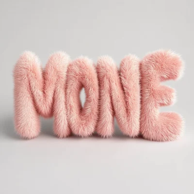 Fluffy Pink Letters