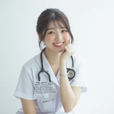 Cheerful Nurse Photoshoot