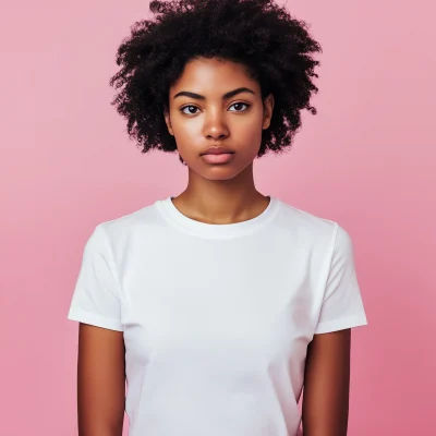 Woman in White T-Shirt