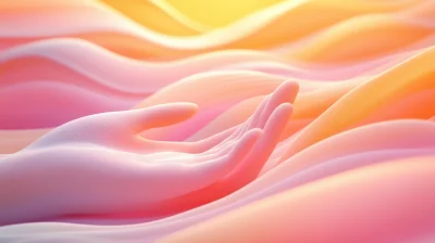 Abstract 3D Sunset