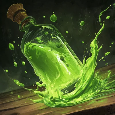 Minecraft Green Poison Splash Potion