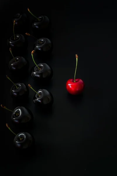 Dramatic Cherry Contrast