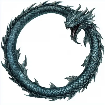 Fantasy Serpent Border