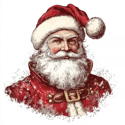 Classic Santa Claus Drawing