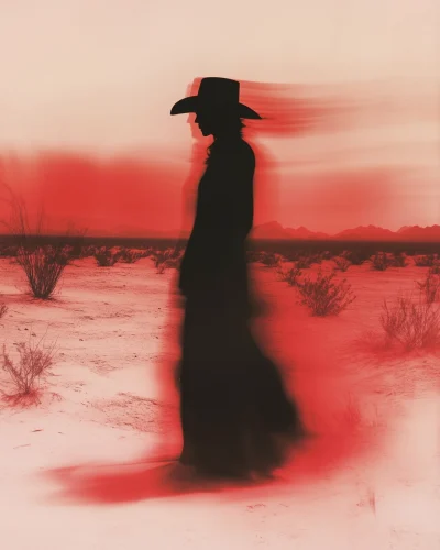 Blurry Cowboy Shadow