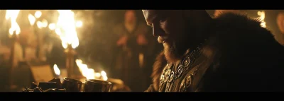 Viking Ritual Leader by Fire