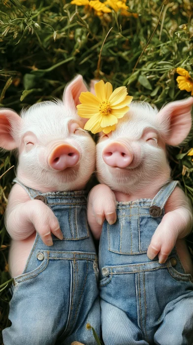 Playful Pink Pigs