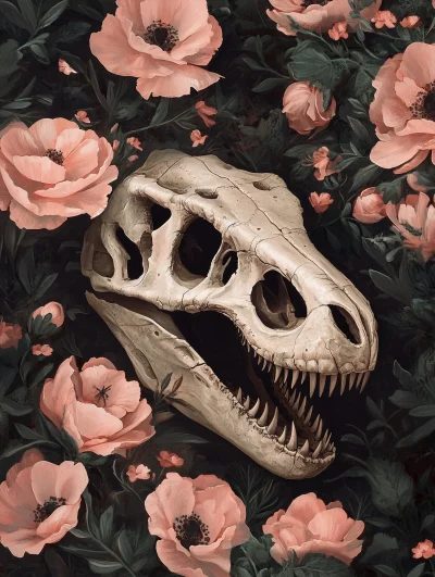 Dinosaur Skull in Bloom