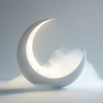 Moon Crescent Sculpture Illumination