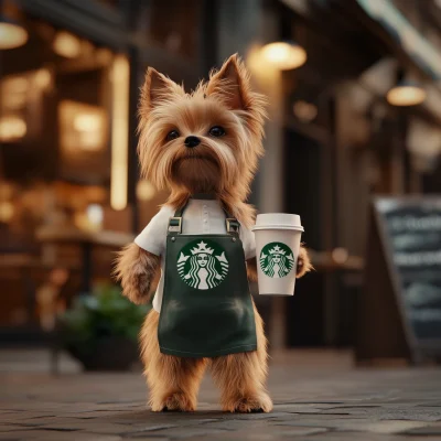 Yorkshire Terrier in Uniform