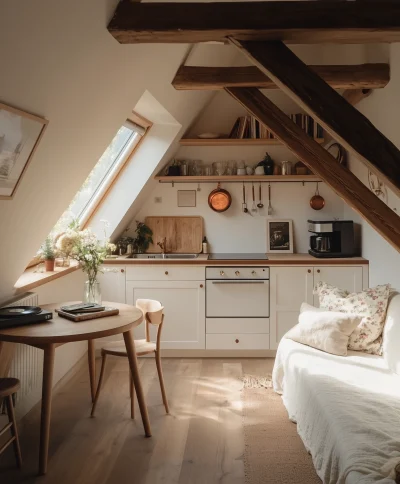 Cozy Loft Kitchen View
