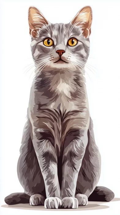 cool grey tabby cat