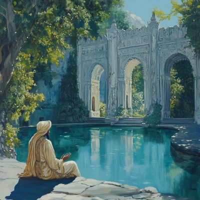 Hindu Scholar in Contemplation