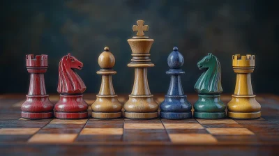 Colorful Chess Pieces