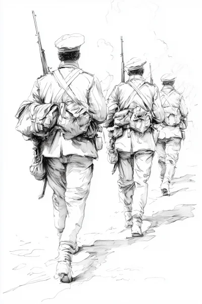 French Army Infantry Illustration