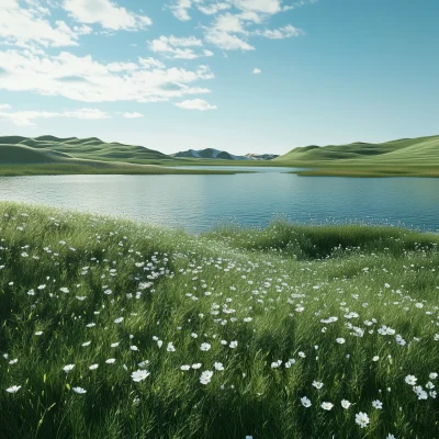 Serene Grassland Landscape