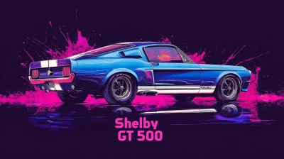 Retro Mustang Shelby GT 500