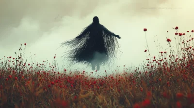 Korean Ghost in Surreal Landscape
