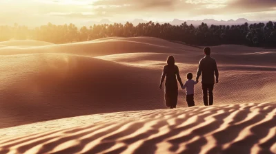 Family in the Desert