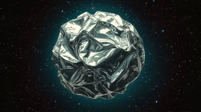 Crumpled Tin Foil in Space