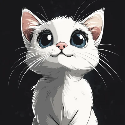 Cute Anime Cat Design