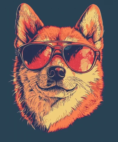 Shiba in Sunglasses