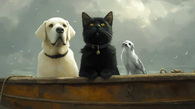 Cats and Dogs on a Boat