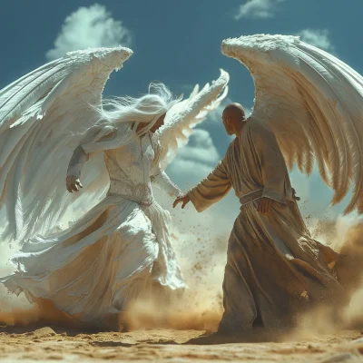 Heavenly Duel in the Desert