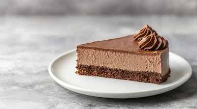 Chocolate Cake on White Plate