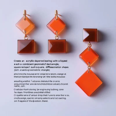 Layered Acrylic Drop Earring