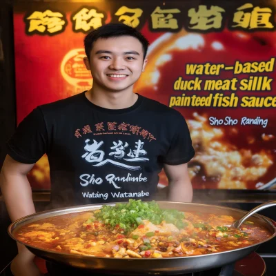 Young Man in Black T-Shirt