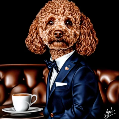 Labradoodle in a Suit