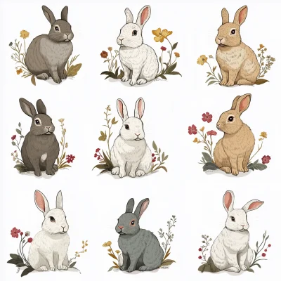 Whimsical Rabbit Collection